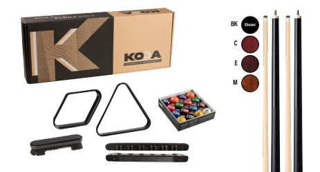 KODA PLAY PACKAGE  BILLARD KITS KIT, Color: Black, Size: Level 1 Silver