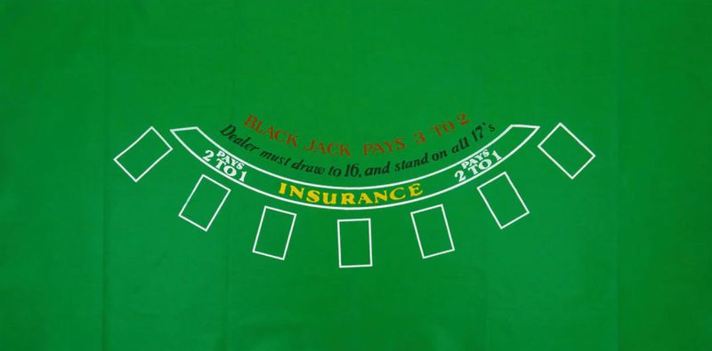 BLACKJACK GAME FELT LAYOUT 36 X 72 INCH