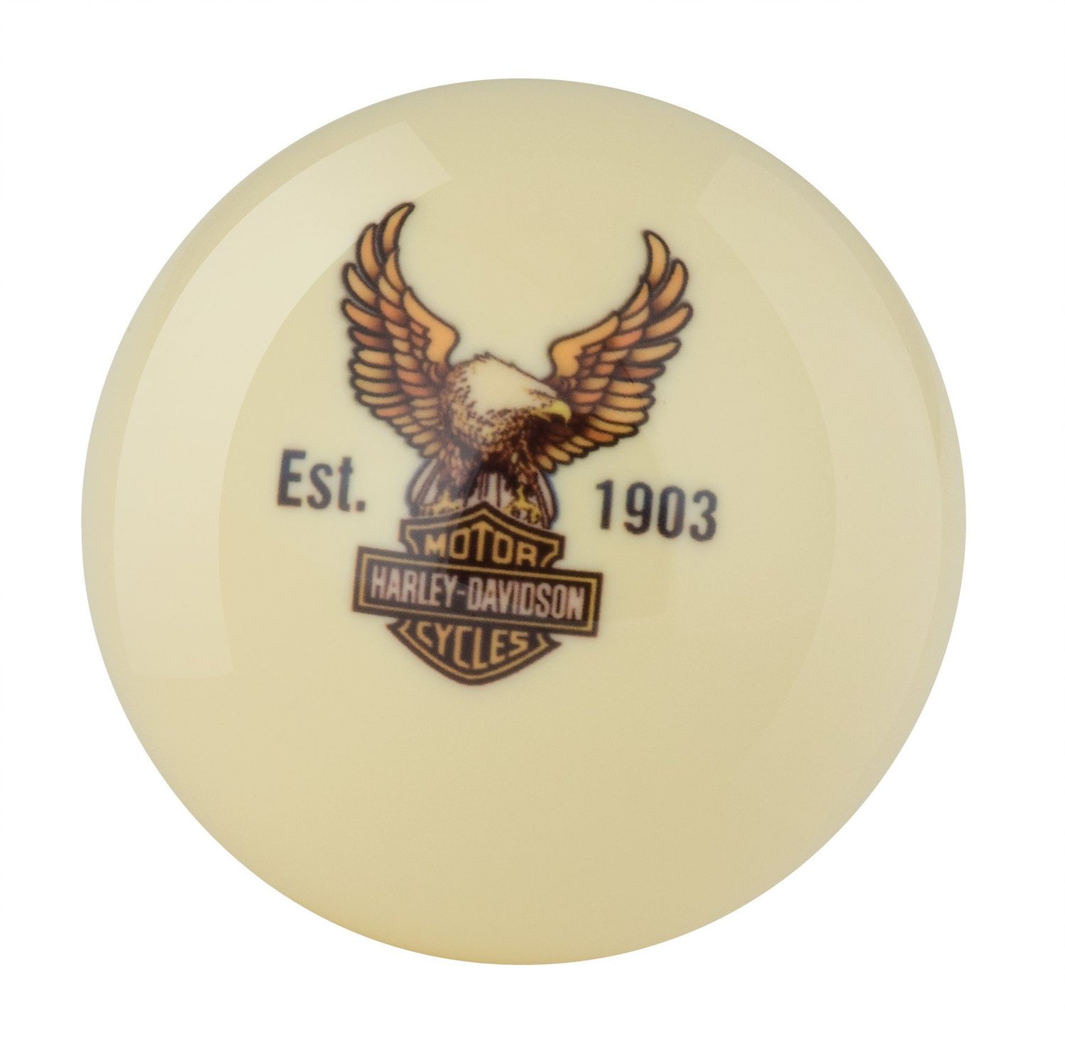 H-D Harley Davidson Bar &amp; Shield Cue ball