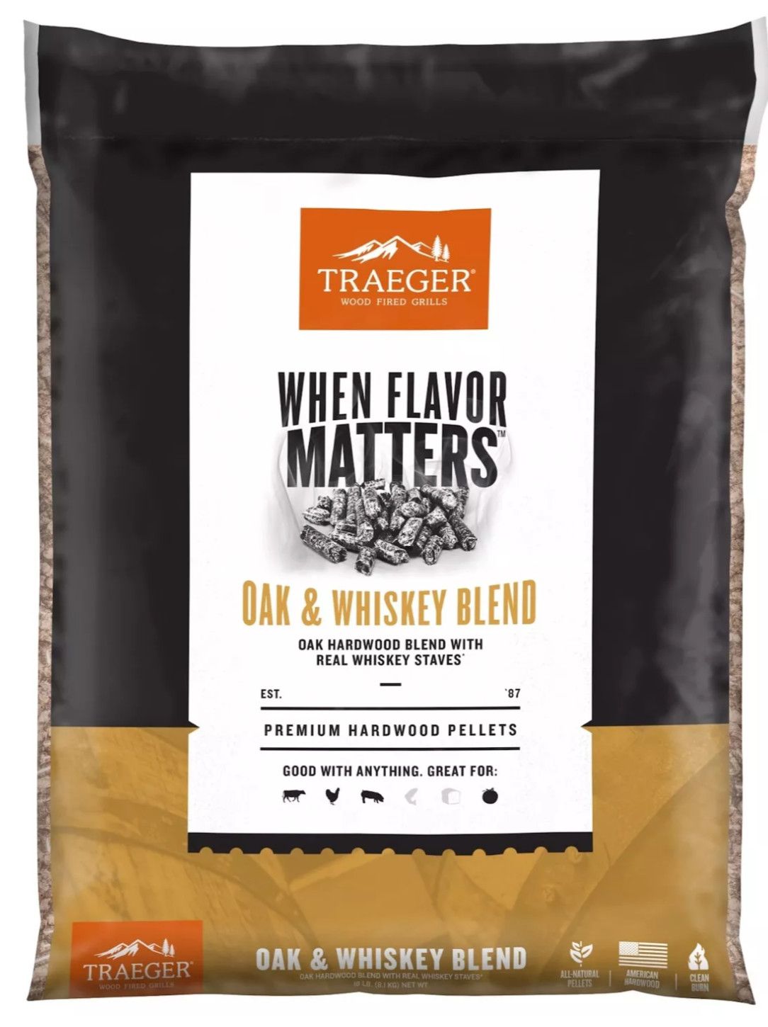 Traeger Oak &amp; Whiskey Pellets