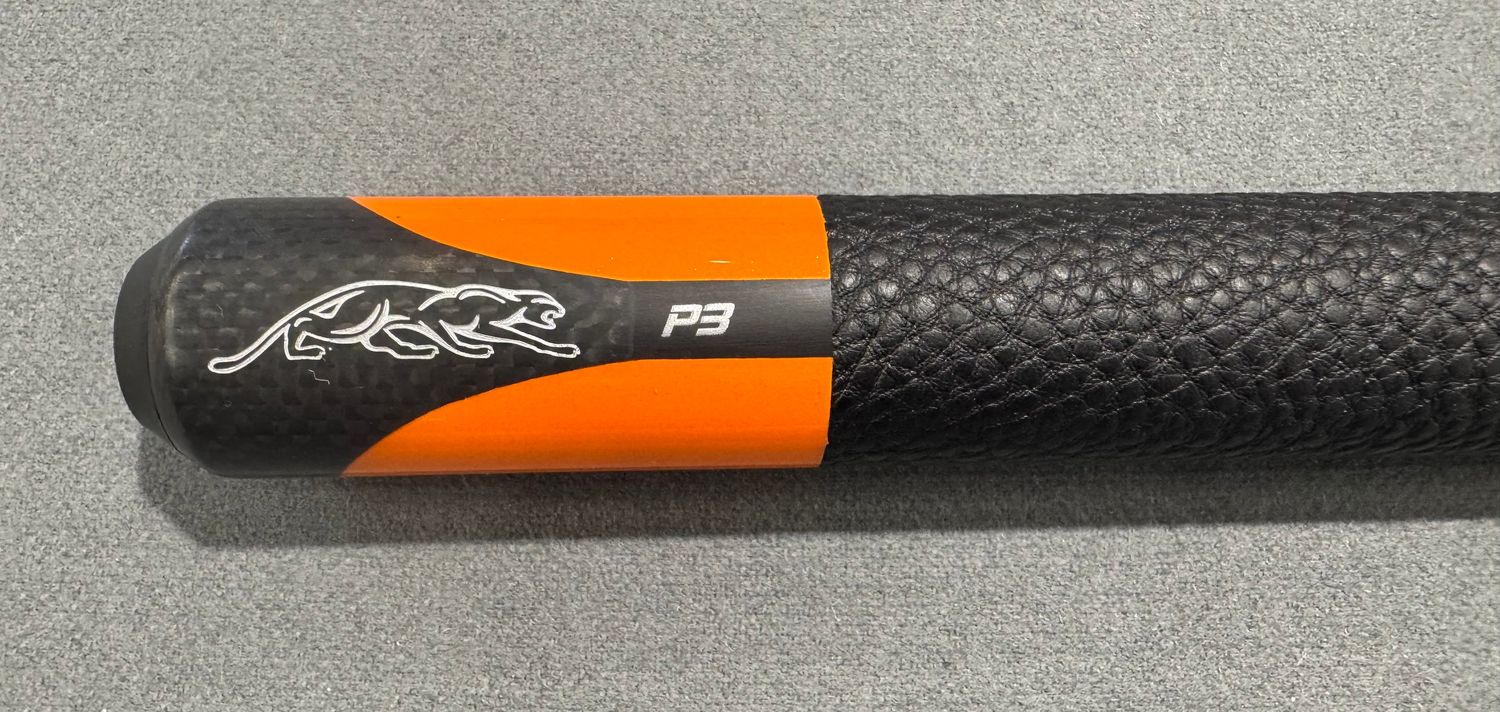 Predator P3 Orange Pool Cue Stick- Lux Leather Wrap -w/ Predator