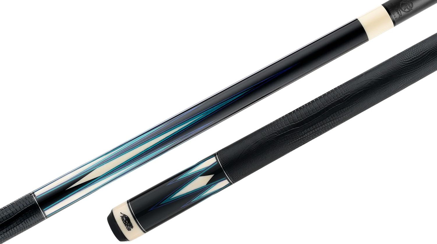 Predator  LIMTED EDITION True  Splice  16  GEN 3 Cue Stick Leather  Wrap Ebony with Blue  /  Teal Points- BUTT ONLY