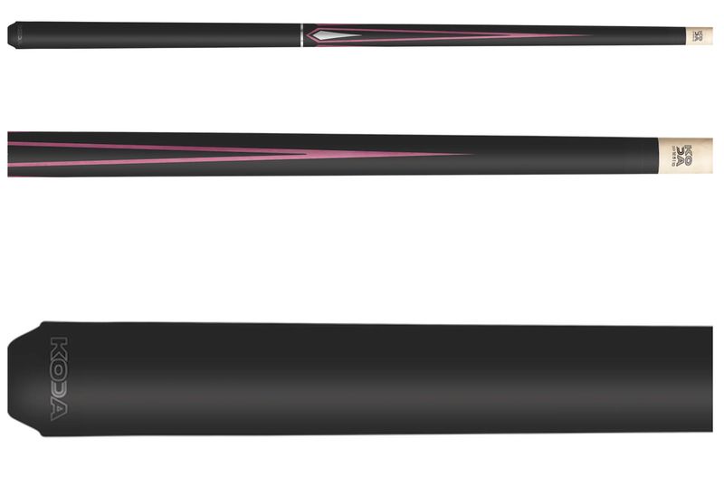 Koda KD47PK Onyx, Chrome &amp; Pink Wrapless Cue Stick