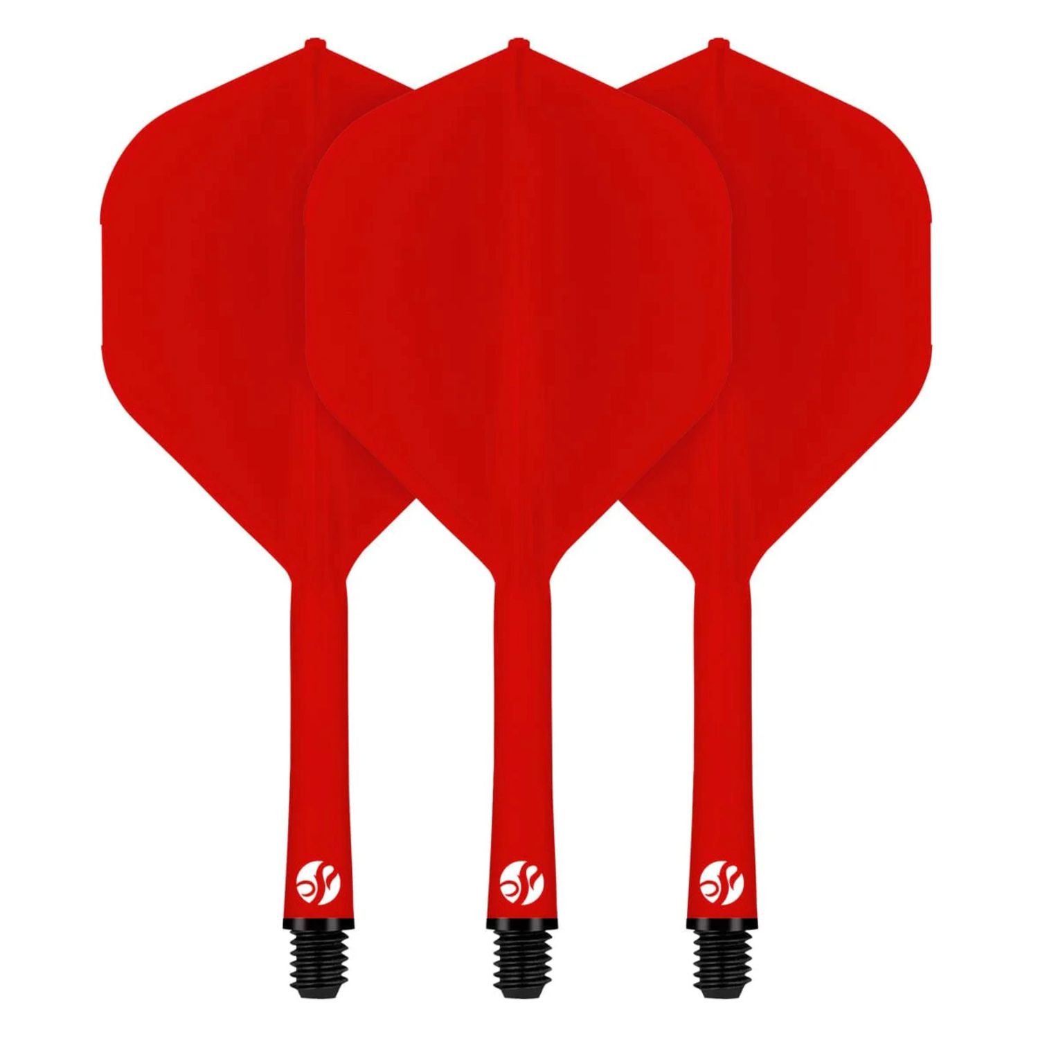Shot Flight Deck- One Piece dart flight and shaft system - Inbetween - RED