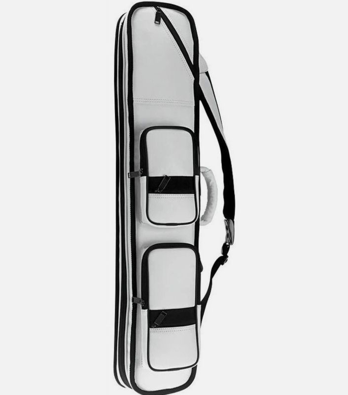 Luczasi LC-3W HEAVY DUTY LEATHERETTE CUE CASE WHITE 4B/8S 4X8 SOFT