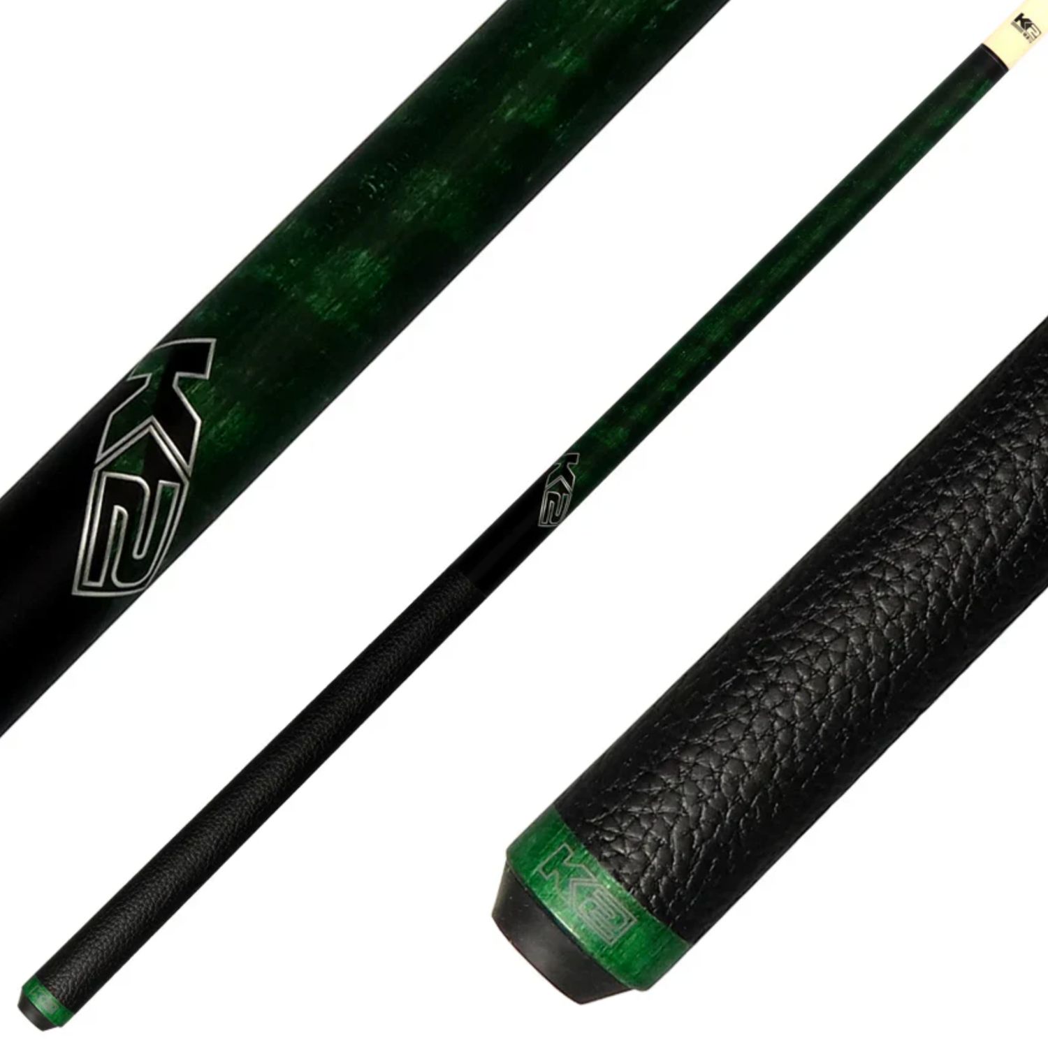 KODA K2 KLCGN GREEN CURLY LORE WRAP CUE STICK - 12.5MM