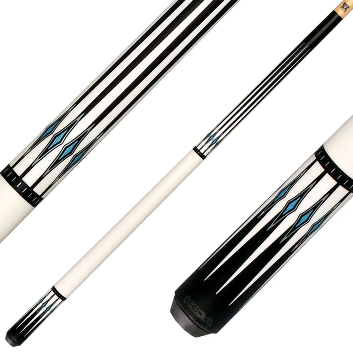 KODA KD55BL BLUE CURLY / BLACK  8PT CUE STICK