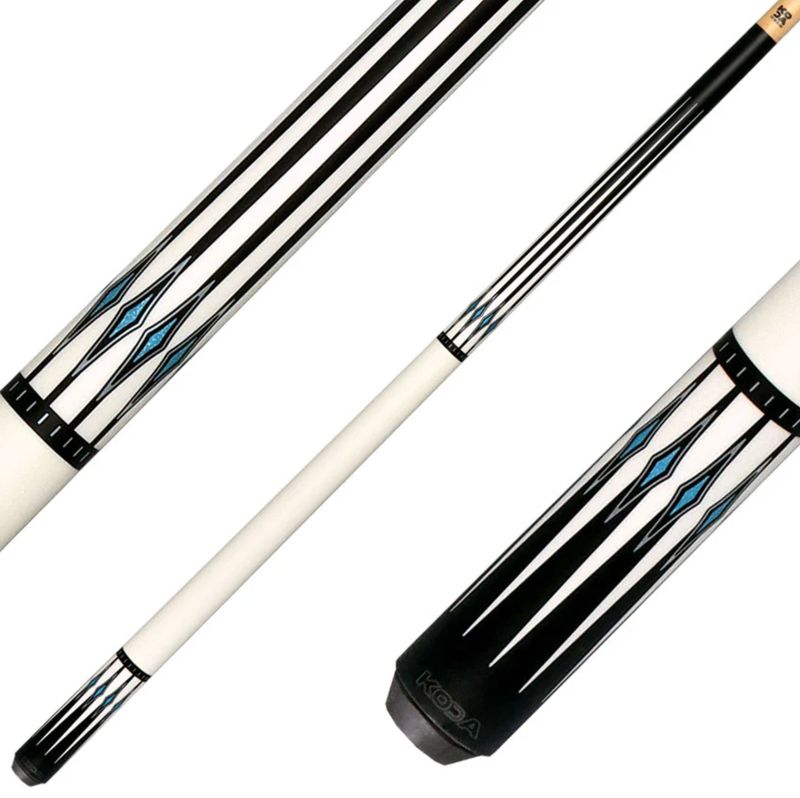 KODA KD55BL BLUE CURLY / BLACK  8PT CUE STICK
