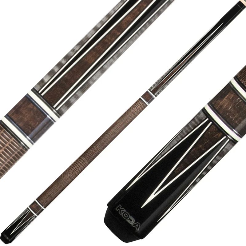 KODA KL190 BROWN &amp; GREY WITH BROWN LIZARD WRAP CUE STICK