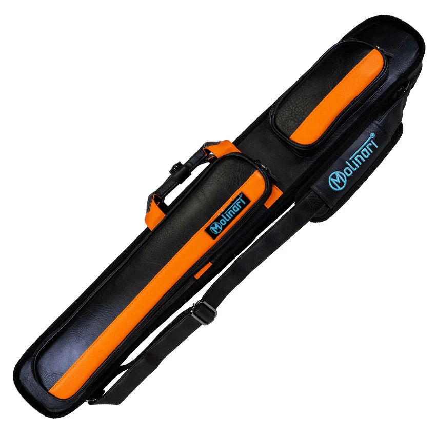 Molinari Retro Cue Bag 2x4, Color: Black/Orange
