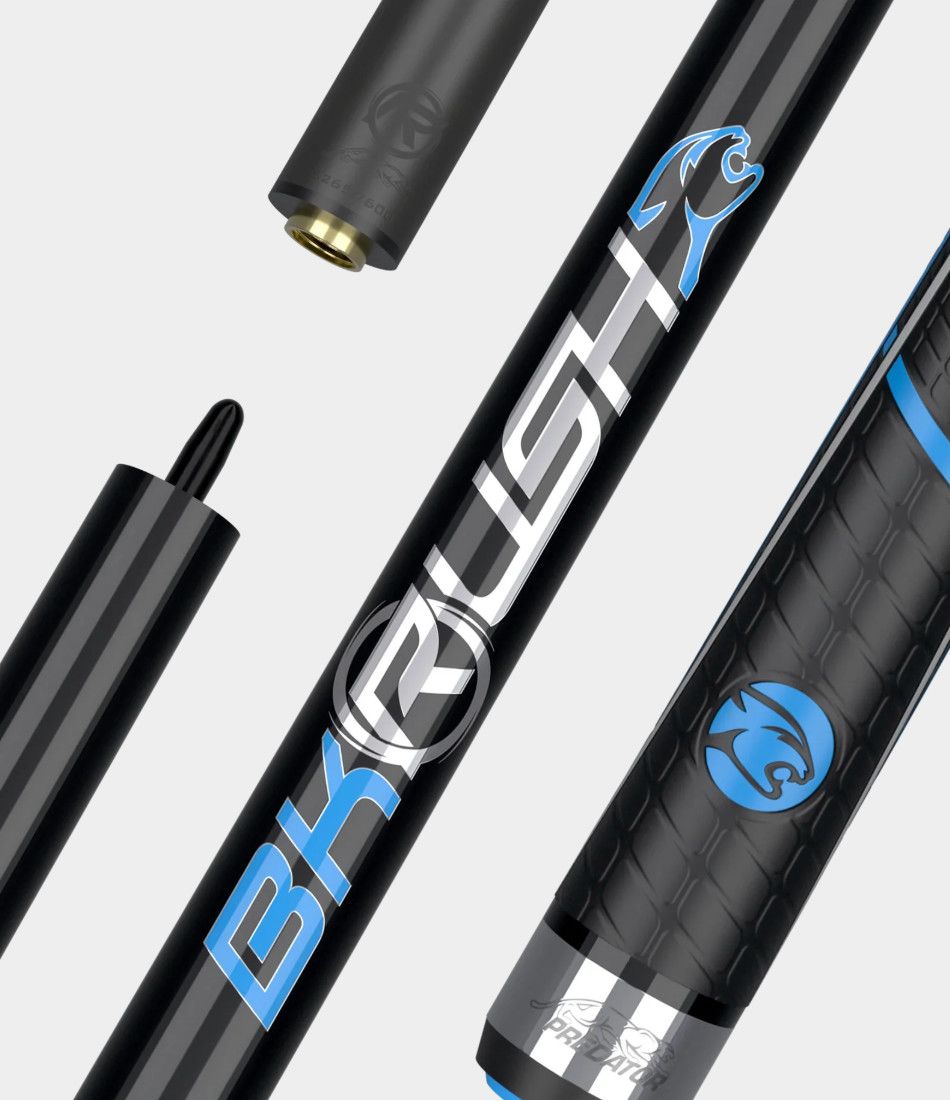 PREDATOR BLACK BK RUSH BREAK CUE - SPORT WRAP REVO CARBON FIBER 12.9MM SHAFT