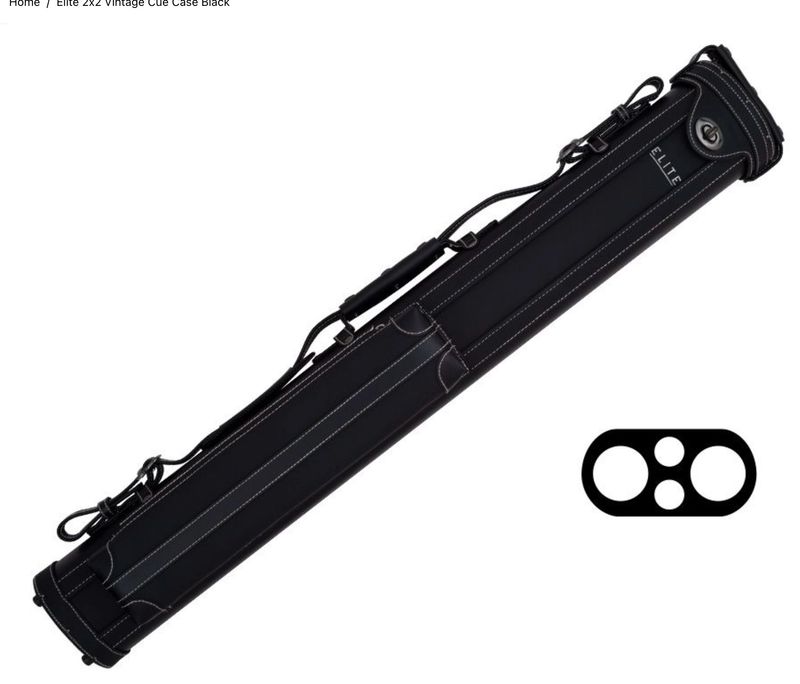 BLACK Elite 2x2 VINTAGE Hard Cue Case ECV22