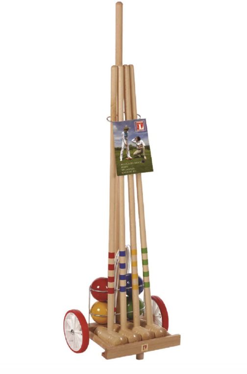 4-Player Croquet Game with Trolley