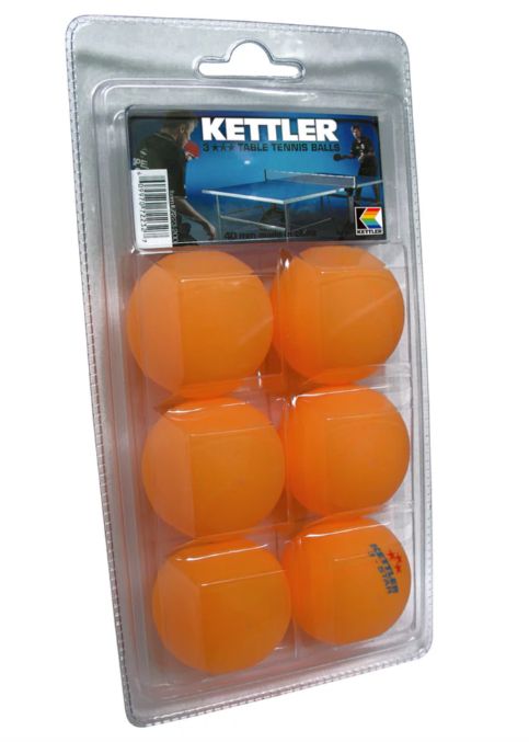 Kettler 3-star Ping Pong Balls  6 pack - orange