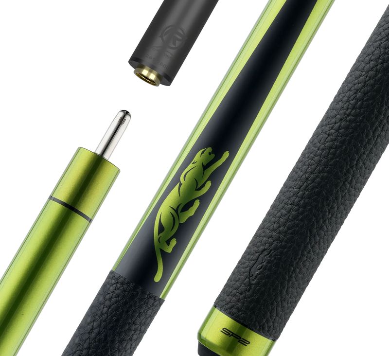 Predator SP2 Lime Green Forearm / Matte Black Points Cue Stick with 12.4mm REVO Carbon Fiber Shaft