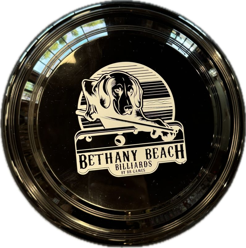 BETHANY BEACH BILLIARDS DOG FRIENDLY FRISBEE - BLACK