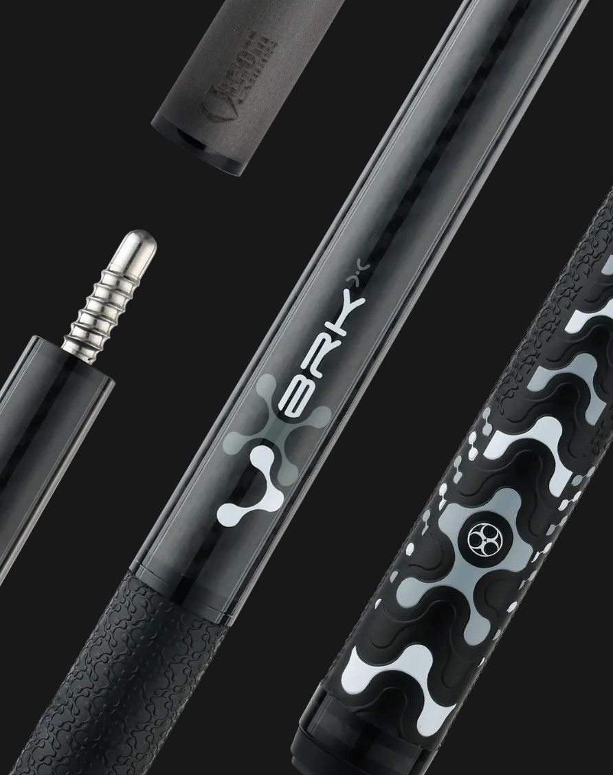 Poison VX Classic Jump / Break Cue Stick Gen1 - Black and Gray - VX Wrap with 13mm Venom Carbon Shaft