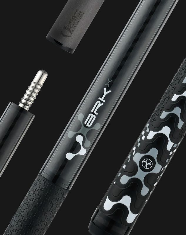 Poison VX Classic Jump / Break Cue Stick Gen1 - Black and Gray - VX Wrap with 13mm Venom Carbon Shaft