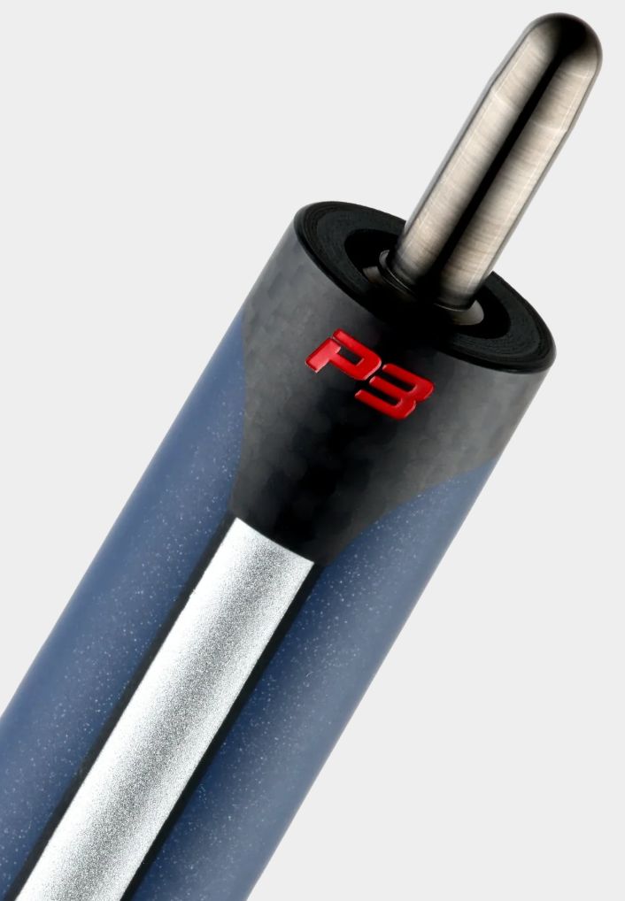Predator P3 Painted Blue with Light Silver Stripe - Red Details - No Wrap - Cue Stick Butt Only