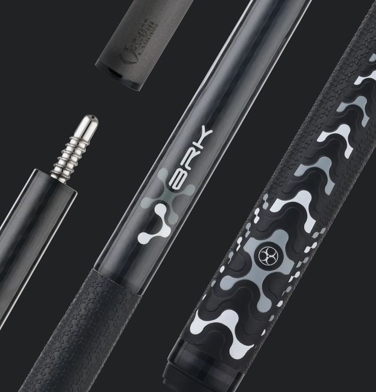 Poison VX Classic Break Cue Stick Gen1 - Black and Gray - VX Wrap with 13mm Venom Carbon Shaft