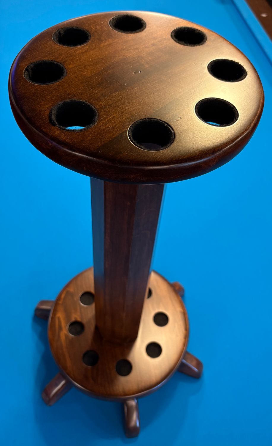 Bill Westley 8 Cue Hard Maple Cherry Finish Cue Rack