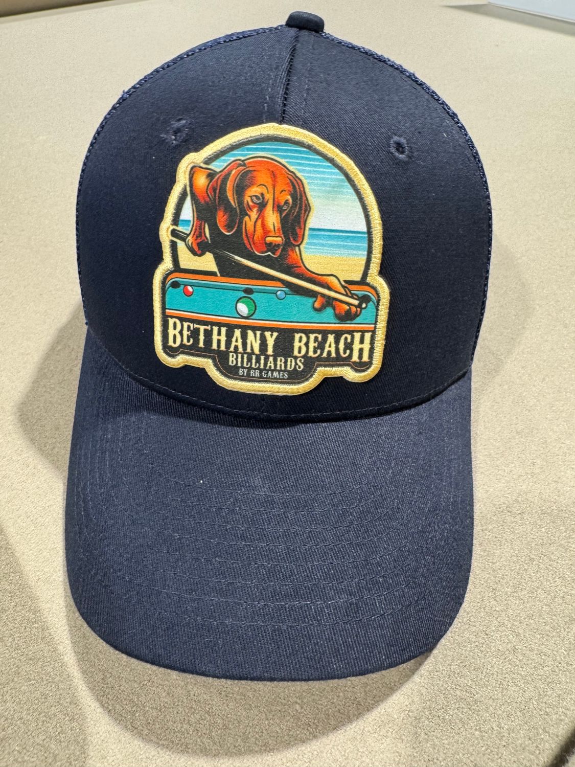 ​Bethany Beach Billiards Adjustable Adult Hat Baseball Cap - ​Navy