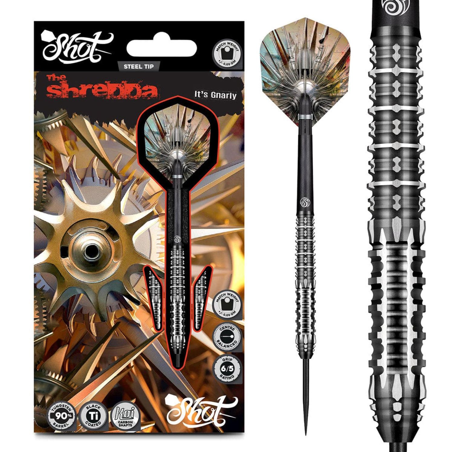 Gnarly Shredda Steel Tip set of darts 23gm