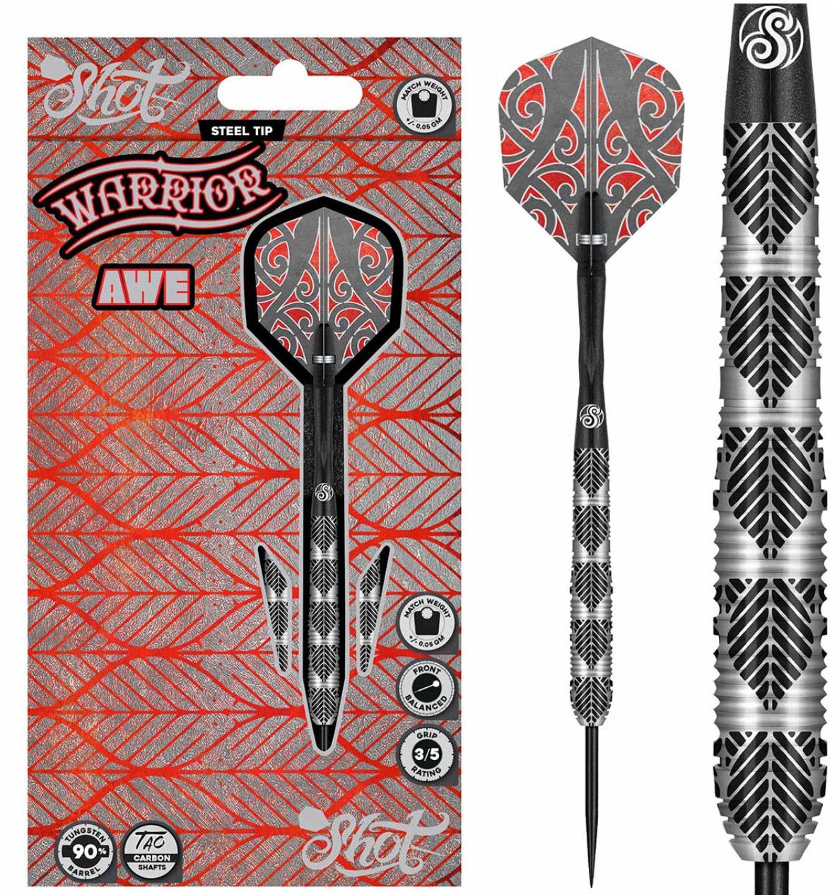 Warrior Awe Steel tip dart set-22gm