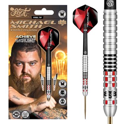 SHOT Michael Smith Achieve Steel Tip Set of Darts-25gm
