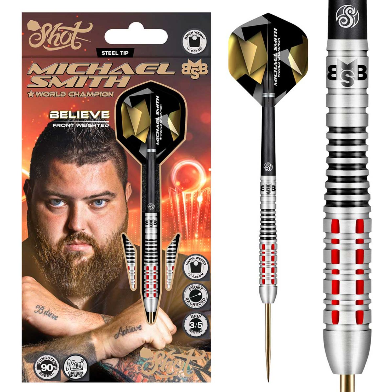SHOT Michael Smith Believe Steel Set of Datrs-25gm