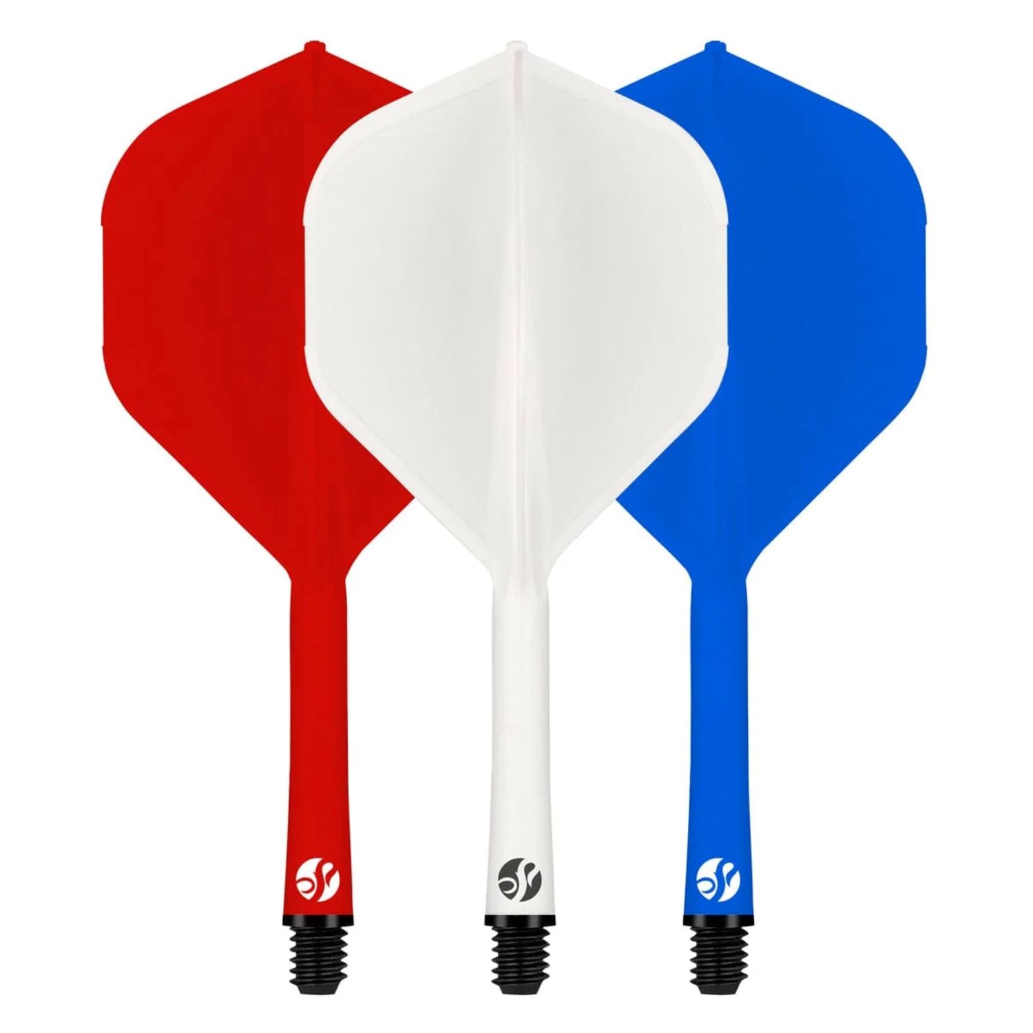 Shot Flight Deck One Piece dart Flight and shaft system-Tricolor-Medium