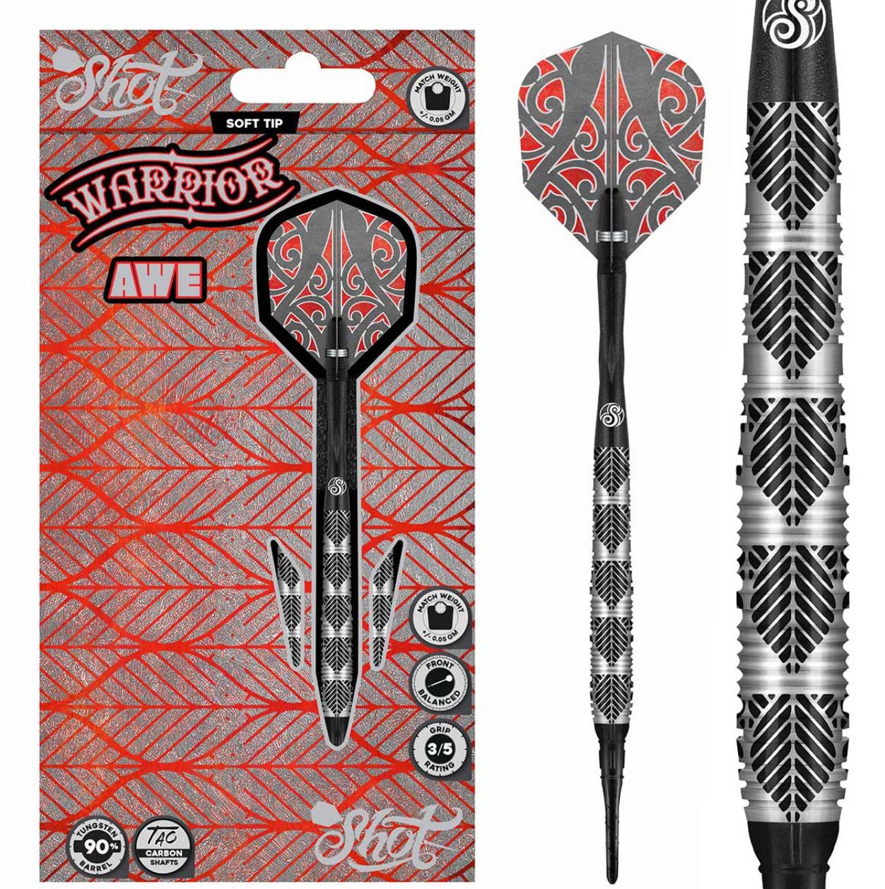 Warrior Awe Soft Tip Set of Darts-20gm