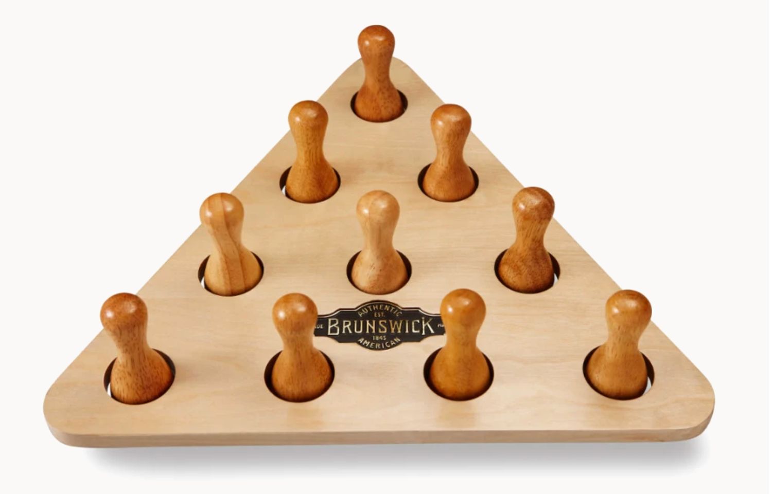Brunswick Shuffleboard Bowling Pins and Rack Set