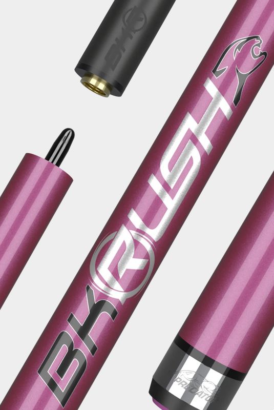 PREDATOR BK RUSH PINK / SILVER BREAK CUE - NO WRAP - REVO 12.9MM BREAK SHAFT