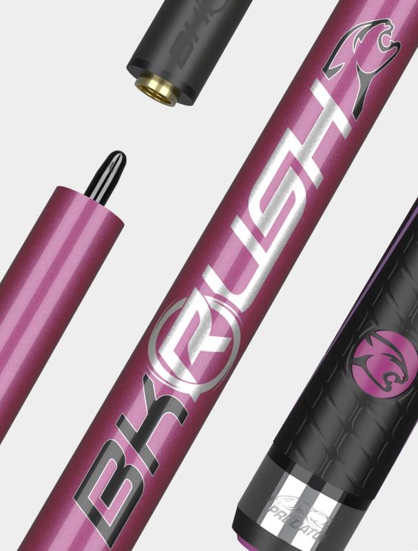 PREDATOR BK RUSH PINK / SILVER BREAK CUE - SPORTS WRAP - REVO 12.9MM BREAK SHAFT