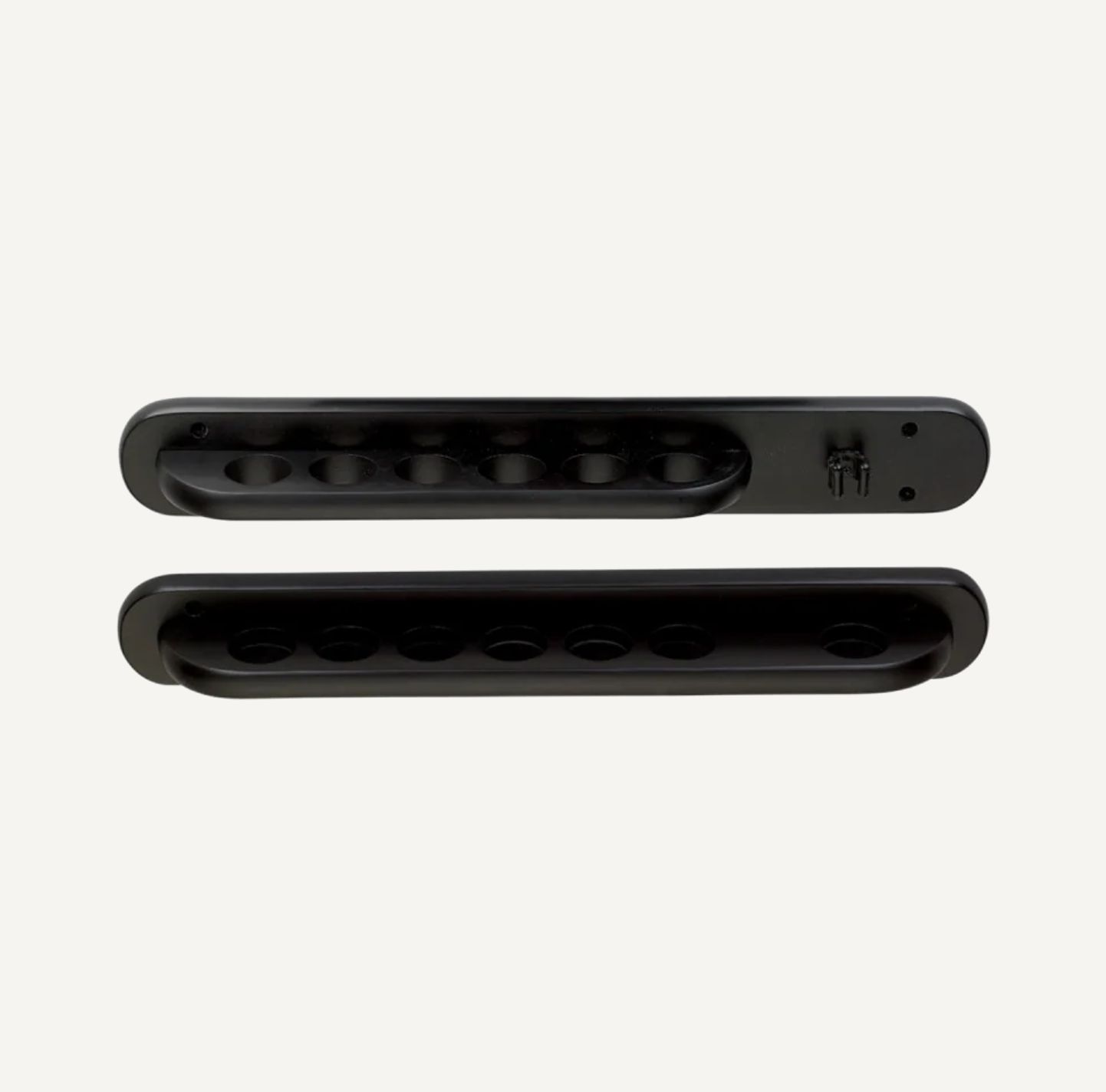 BLACK 6 CUE DELUXE  CUE STICK RACK W/ BRIDGE
