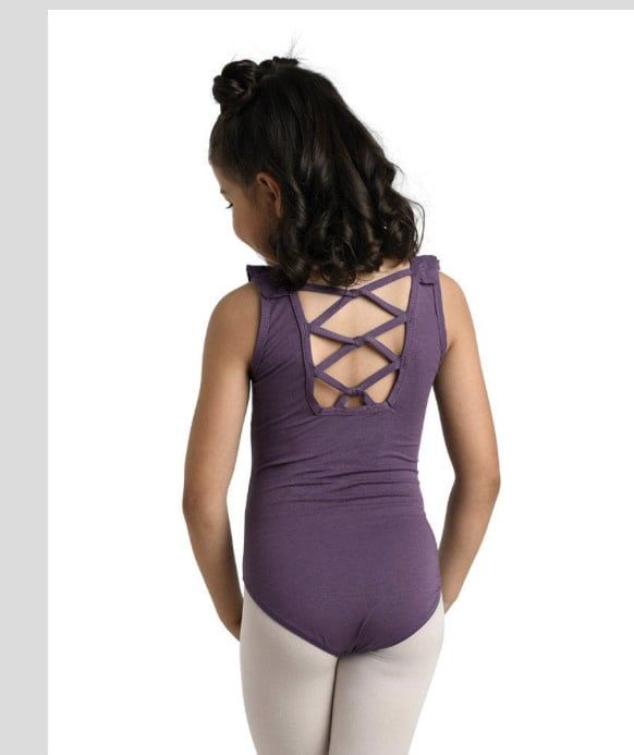 Danznmotion Pink  RUFFLE Tank Leo w/ ruffle bottom