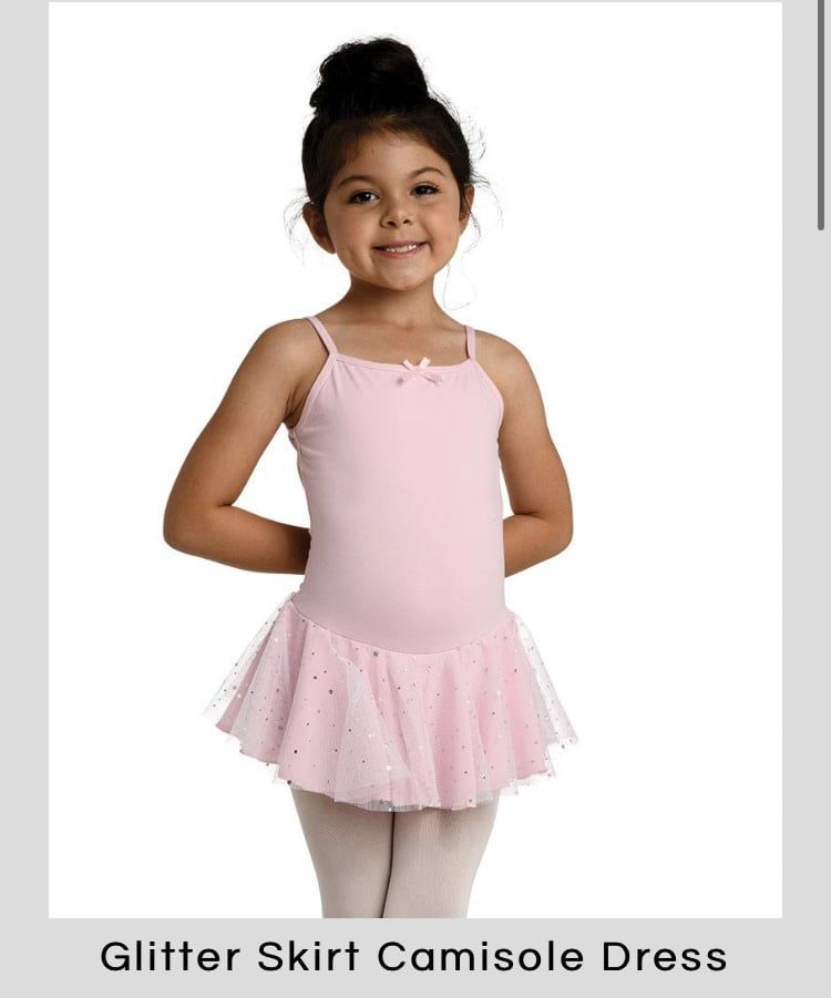 Danznmotion Pink Camisole Ballet Dress with glitter skirt isobel