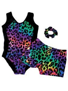 Reflectionz Rainbow Leopard Leotard