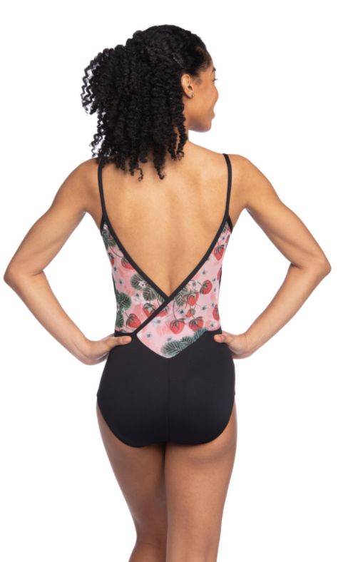 Allegra Pinch with Summer Strawberry Print (Black)