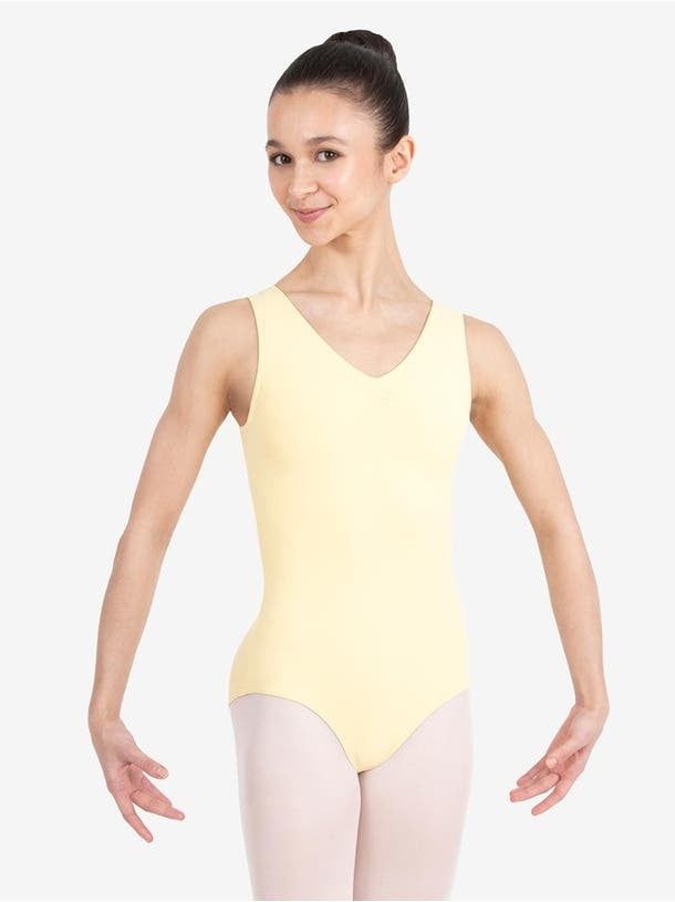 Studio Collection Pinch Front V Neck Leotard - Child