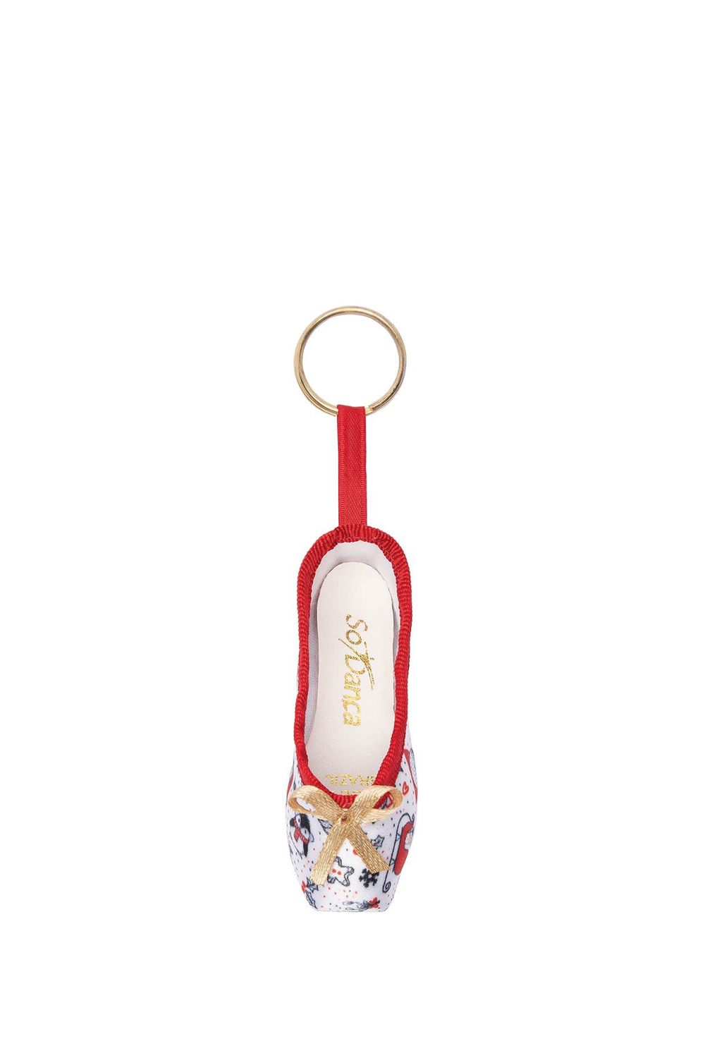 SoDanca Pointe Shoe Key Ring Christmas