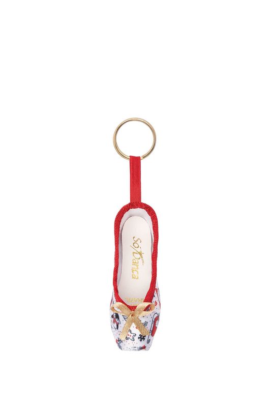 SoDanca Pointe Shoe Key Ring Christmas
