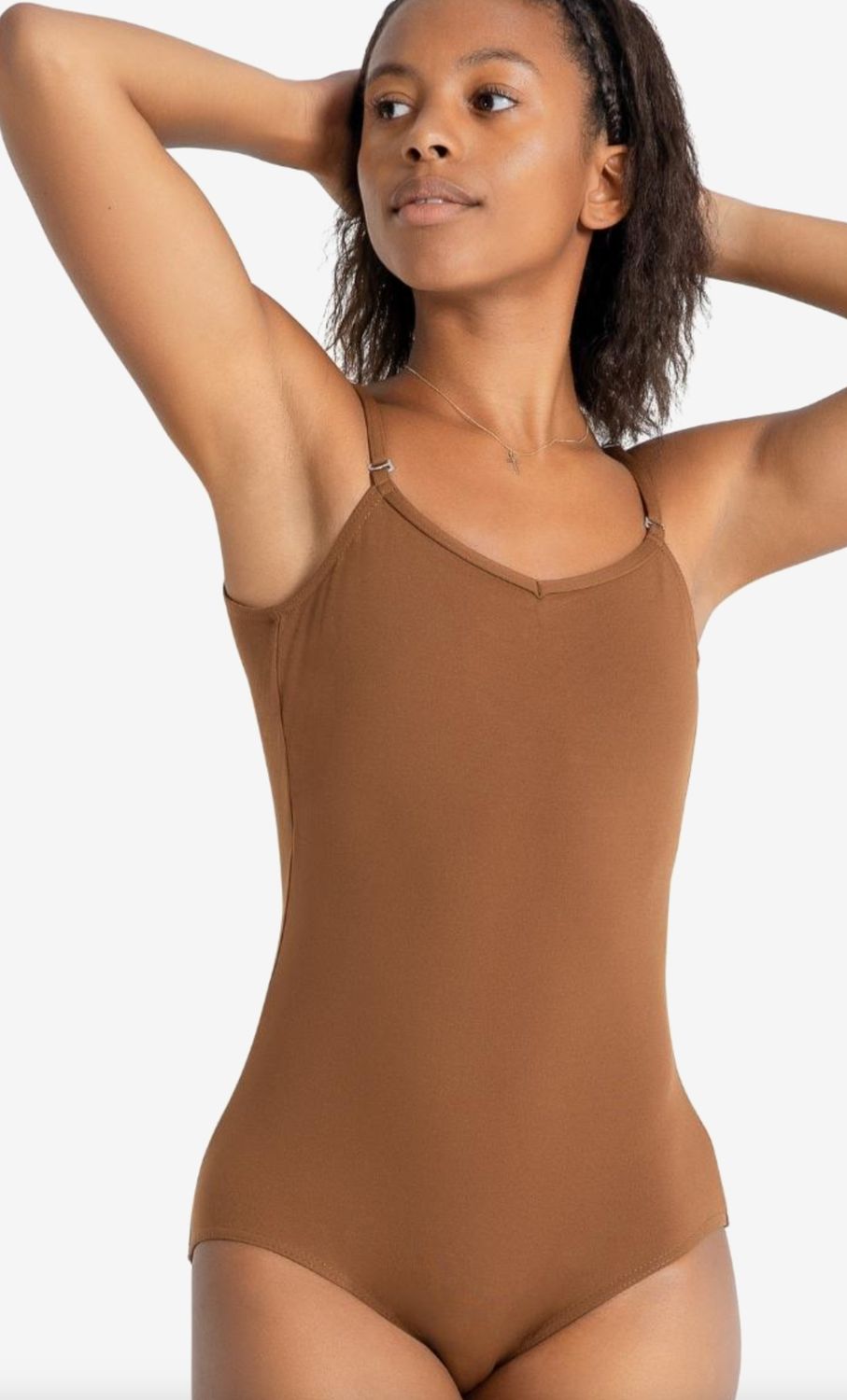 Capezio nude leotard adjustable straps adult