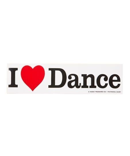 i love dance bumper sticker