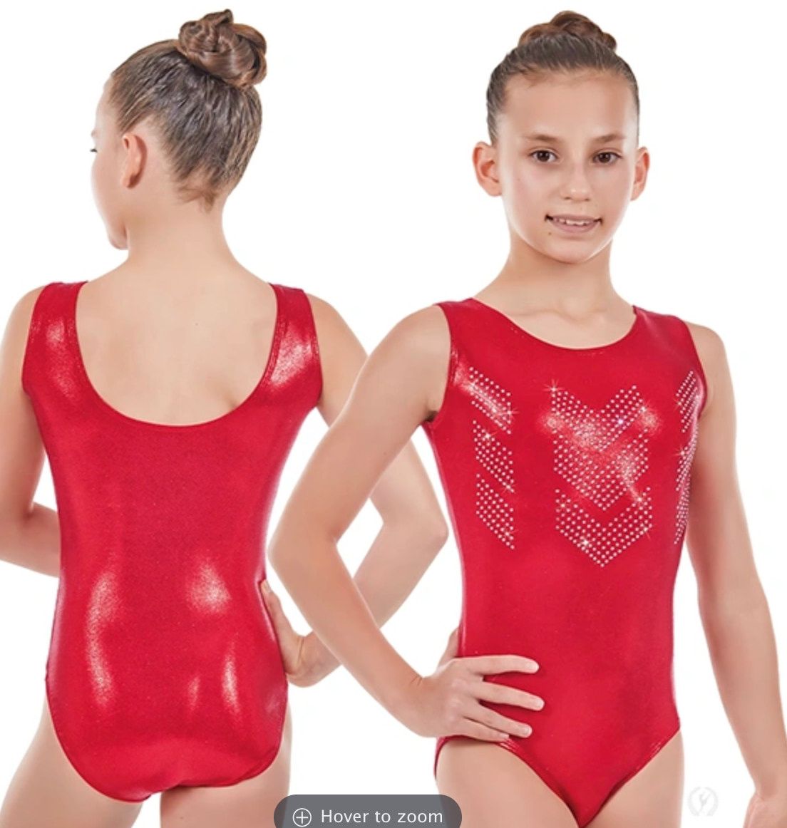 Arrow Rhinestone Stardust Metallic Foil Tank Leotard