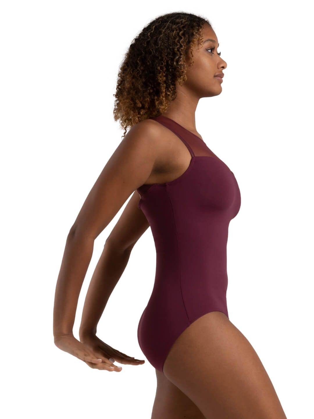 Sweetheart Neck Tank Leotard, Color: Burgundy, Size: M
