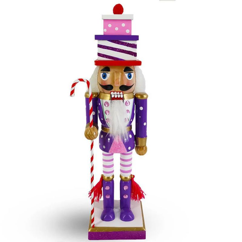 10" Purple Peppermint Nutcracker