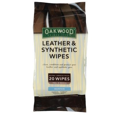 Oakwood Leather and Synthetic Conditioner Wipes -20 pack