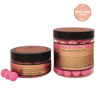 Beeswax PINK balls 40 Ball Jar